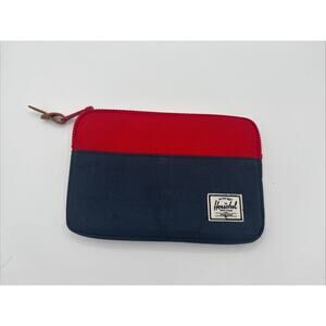 The Herschel Supply Company Blue Red Pouch Bag Toiletry Cosmetic 8.5x6 Inch